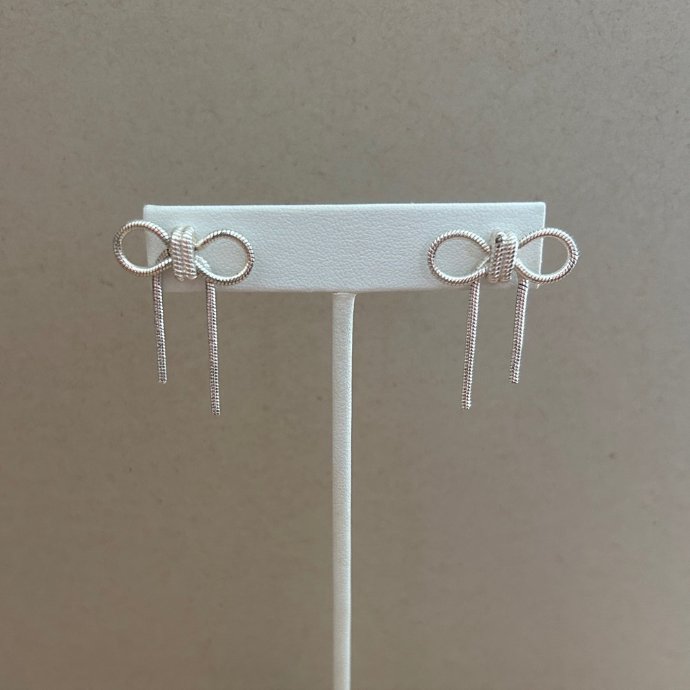Kate Spade Silver Bow Earrings